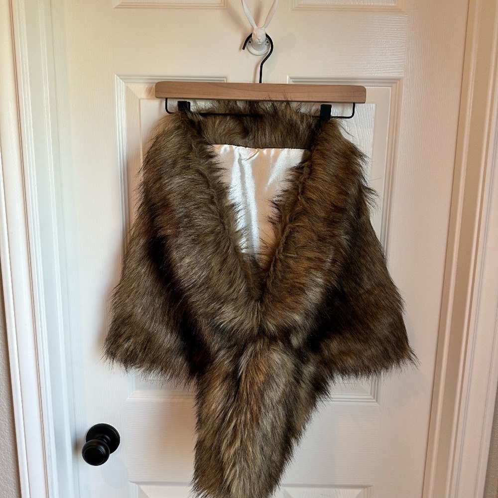 Faux Fur Shawl Wrap